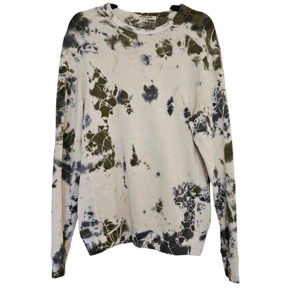 Cotton Citizen Los Angeles Crewneck Blue Green Cream Tie Dye Sweatshirt Sz M